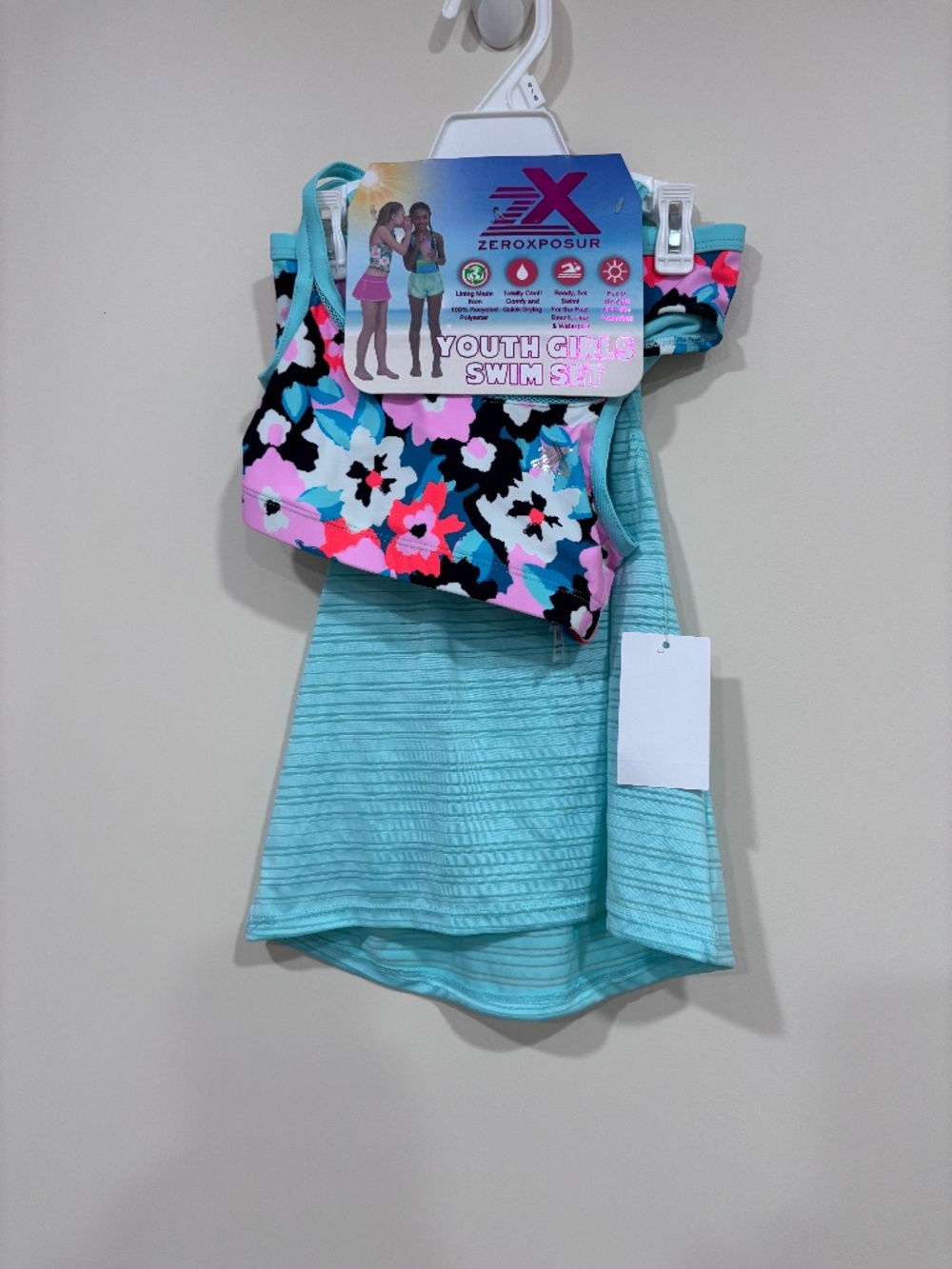 GIRLS ZeroXposur 3 PIECE SWIM SET SIZE 4/5